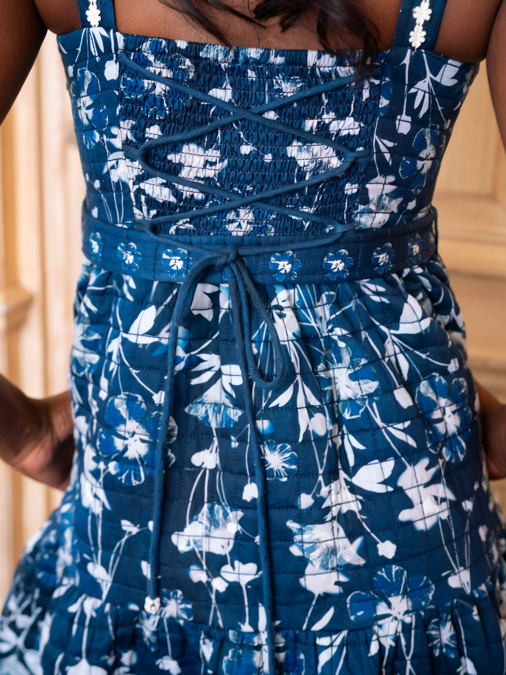 Clara Dress in Midnight Garden