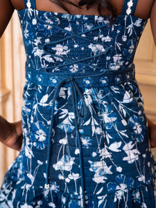 Clara Dress in Midnight Garden