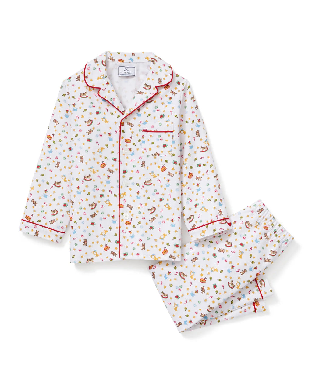 Kid’s Twill Pajama Set in Santa's Workshop