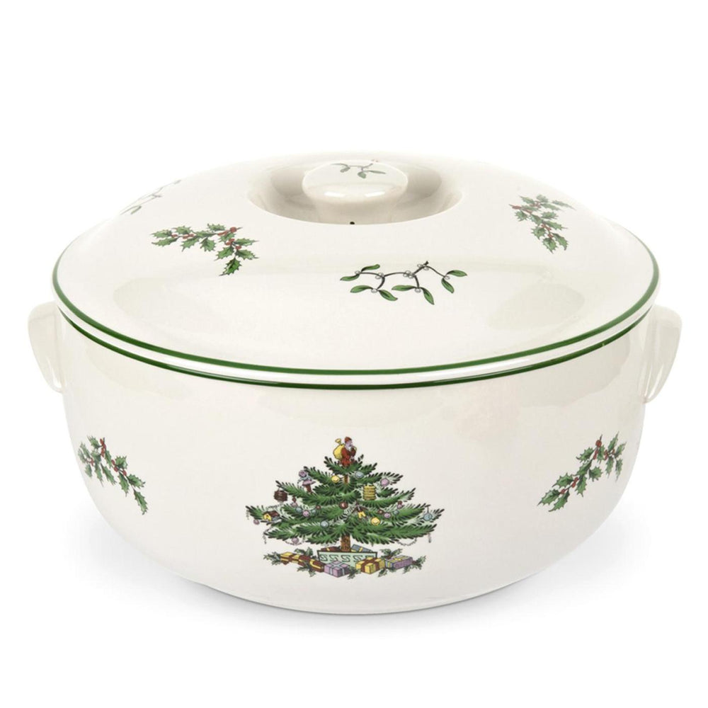 Christmas Tree 2.5 QT. Round Covered Casserole