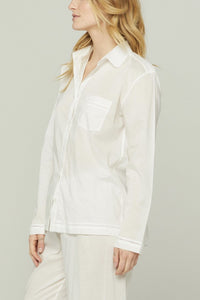 Classic Style Pajama Set in White