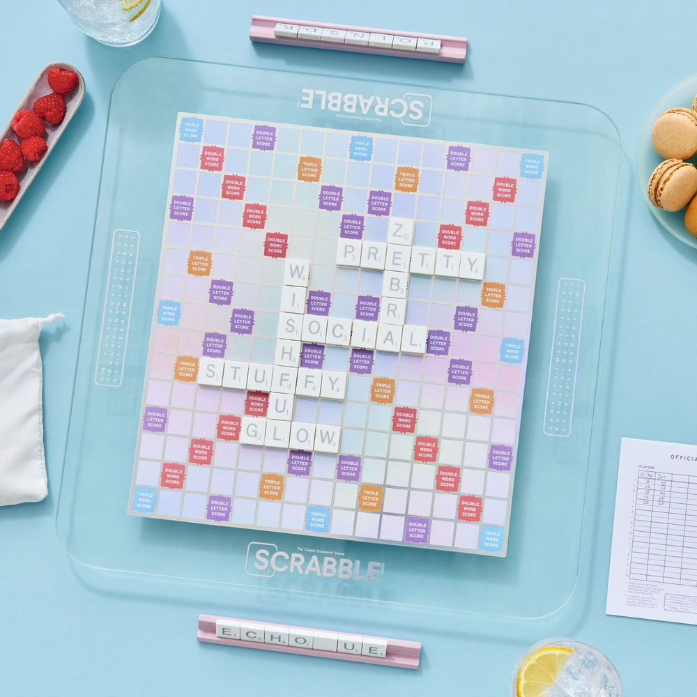 Advanced Invisible Scrabble Scrabble Aura Glass Edition | Over The Moon