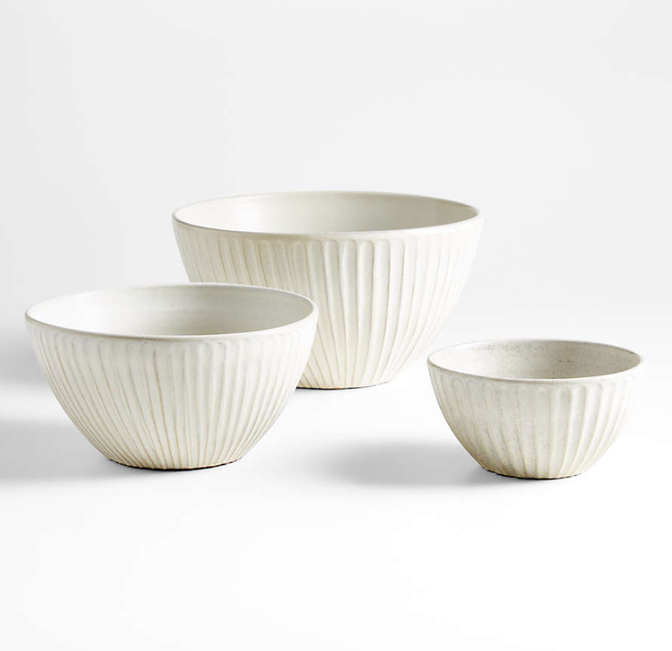 Caramel Ceramic Mixing Bowls by Gaby Dalkin, Set of 3