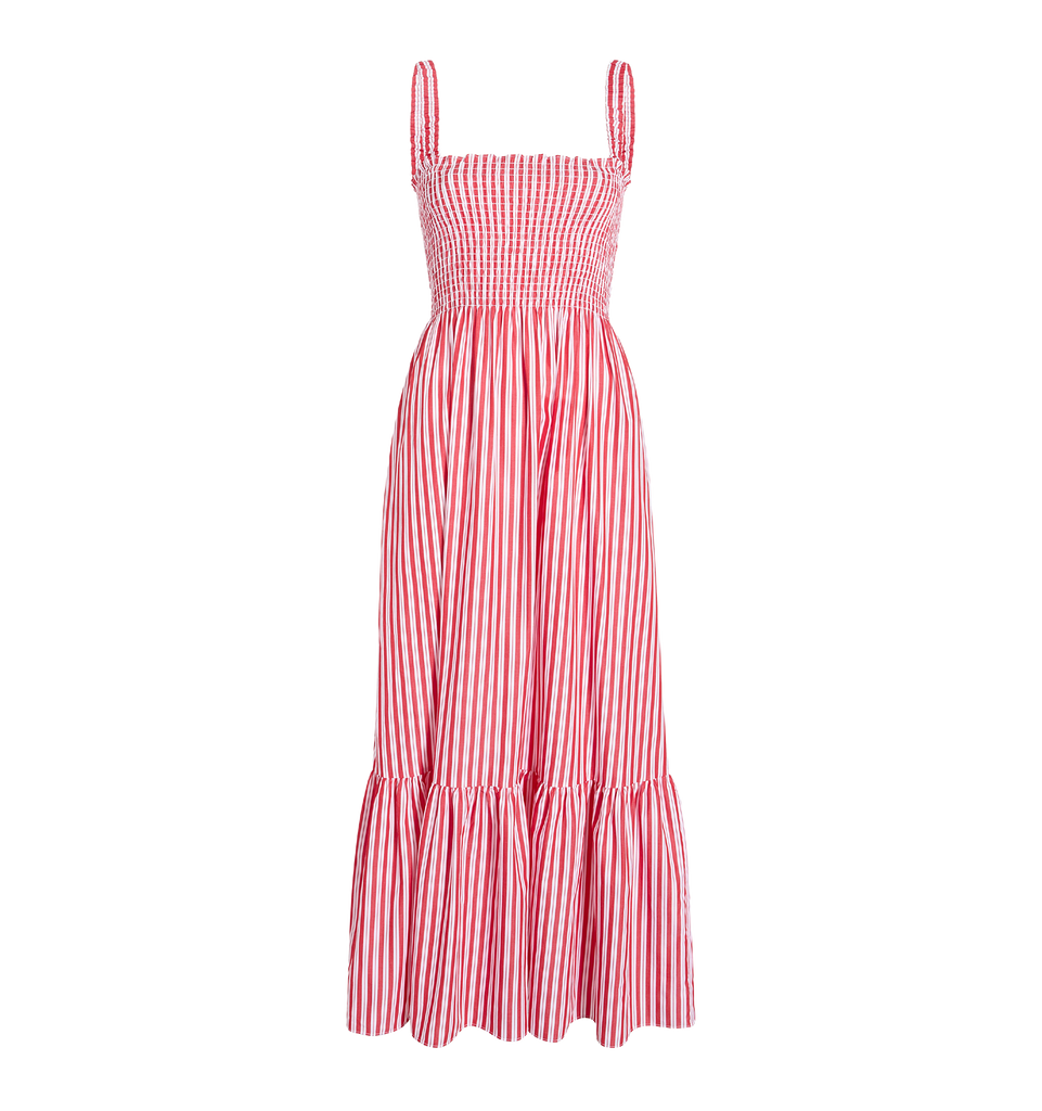 The Anjuli Nap Dress in Red Stripe