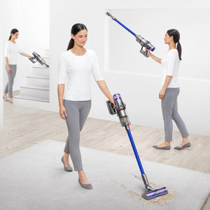 V11 Cordless Stick Vacuum in Nickel & Blue