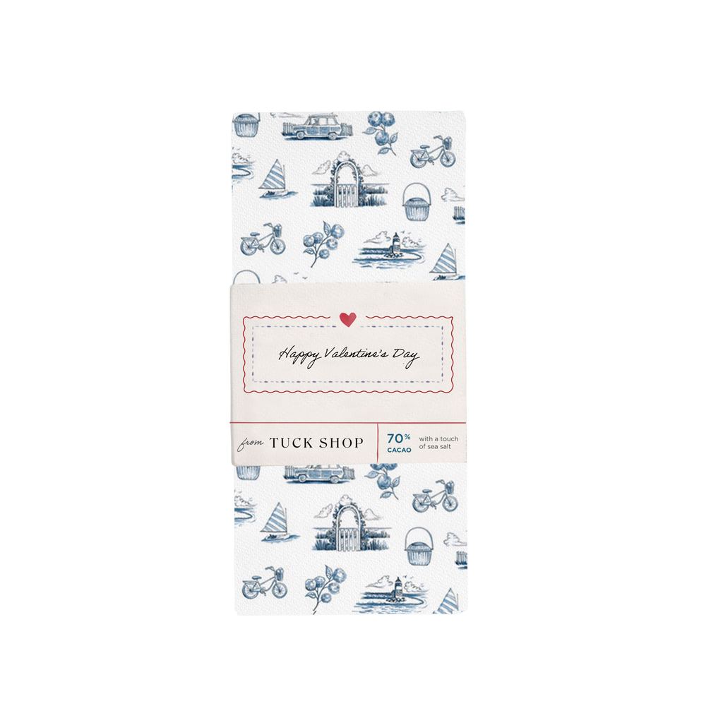 Valentine's Day Nantucket 70% Dark Chocolate with Sea Salt, Set of 20