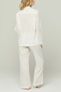 Classic Style Pajama Set in White