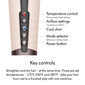 Airstrait Straightener in Ceramic Pink & Rose Gold