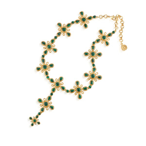 Monique Gem Convertible Necklace in Malachite