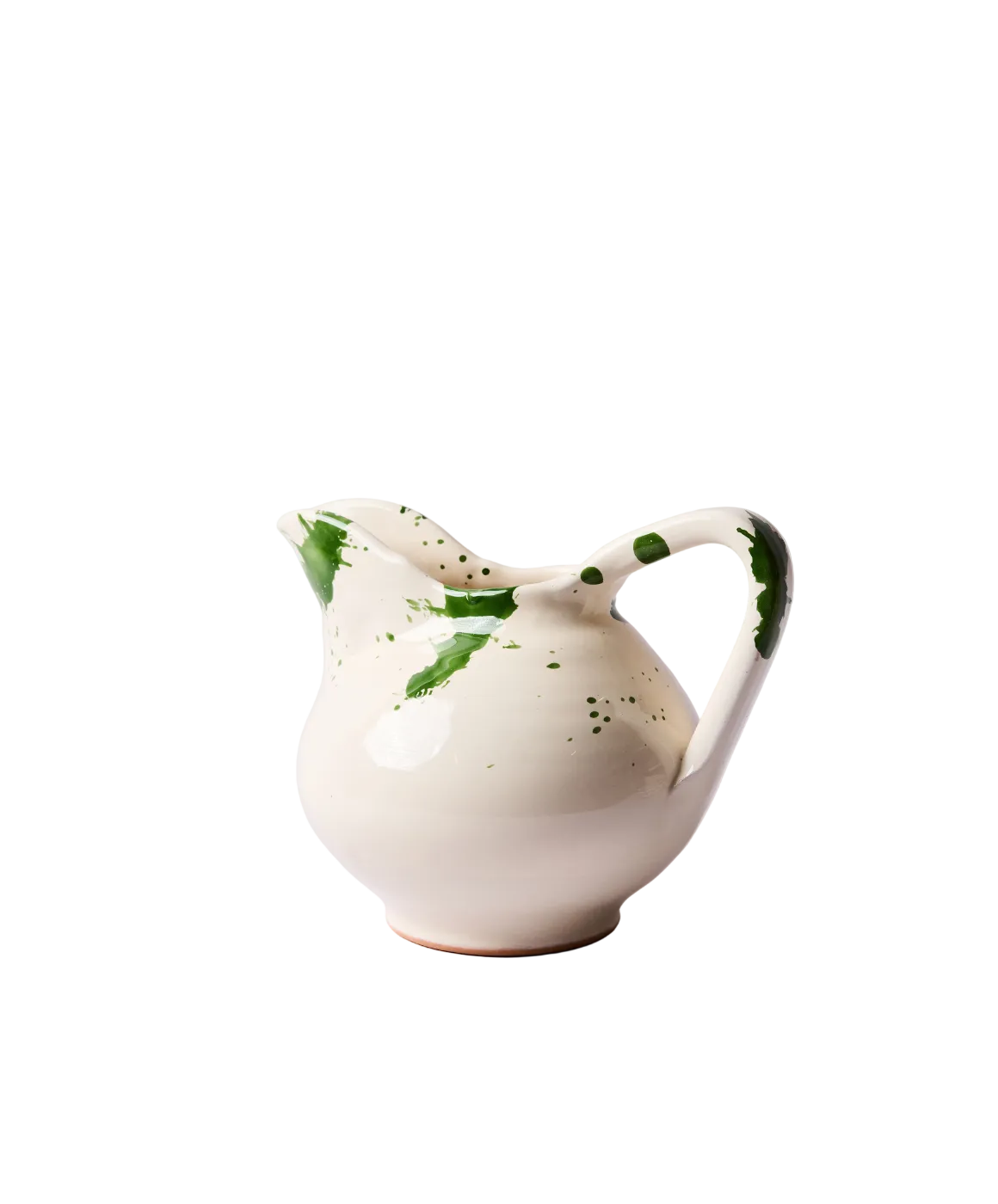 Montegranaro Green & White Splatterware Pitcher