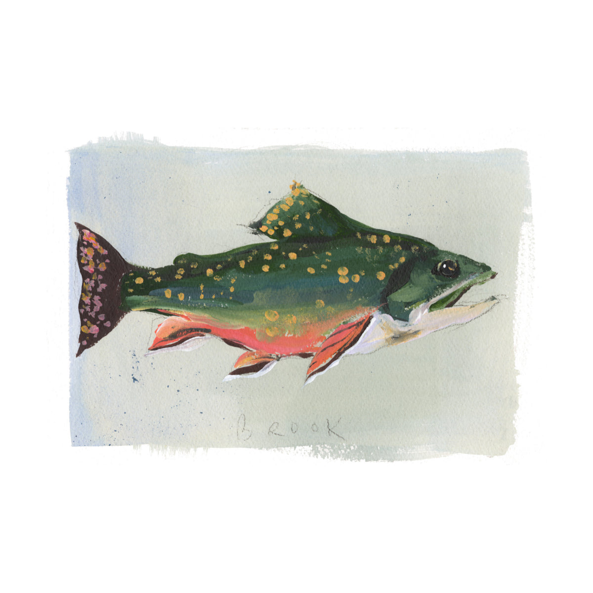 inslee watercolor art print fish