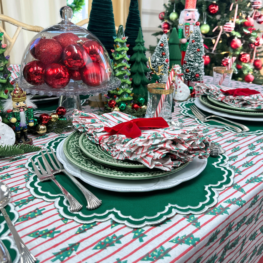 Bettina Placemat in Holiday Green, Set of 4