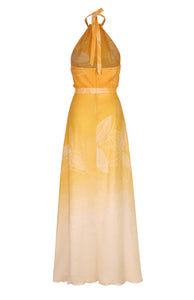 Magdalena Linen Maxi Dress in Yellow