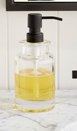 Apothecary Clear Glass Soap Dispenser
