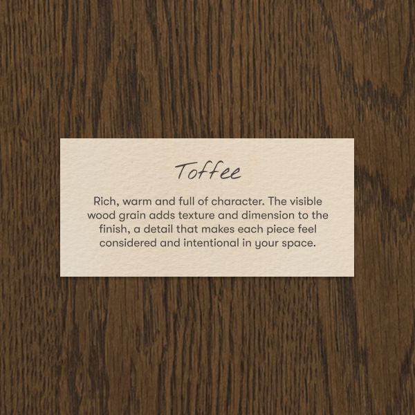 Toffee wood grain swatch