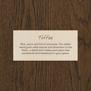 Toffee wood grain swatch