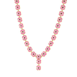 Dianthus Convertible Necklace in Enamel/Jade