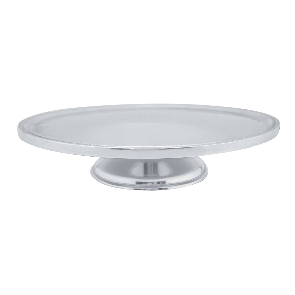 Front view of Signature Cake Stand showcasing its polished pedestal design against a white background