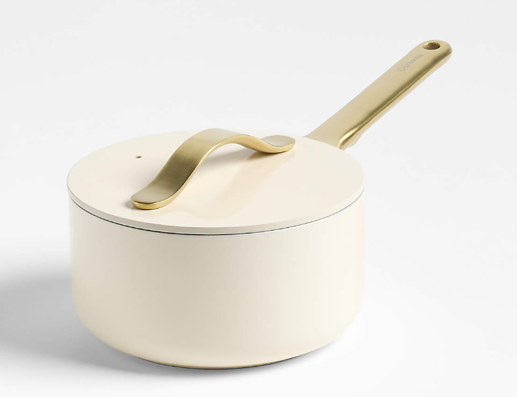 Caraway ® Cream and Gold 1.75-Qt. Mini Saucepan