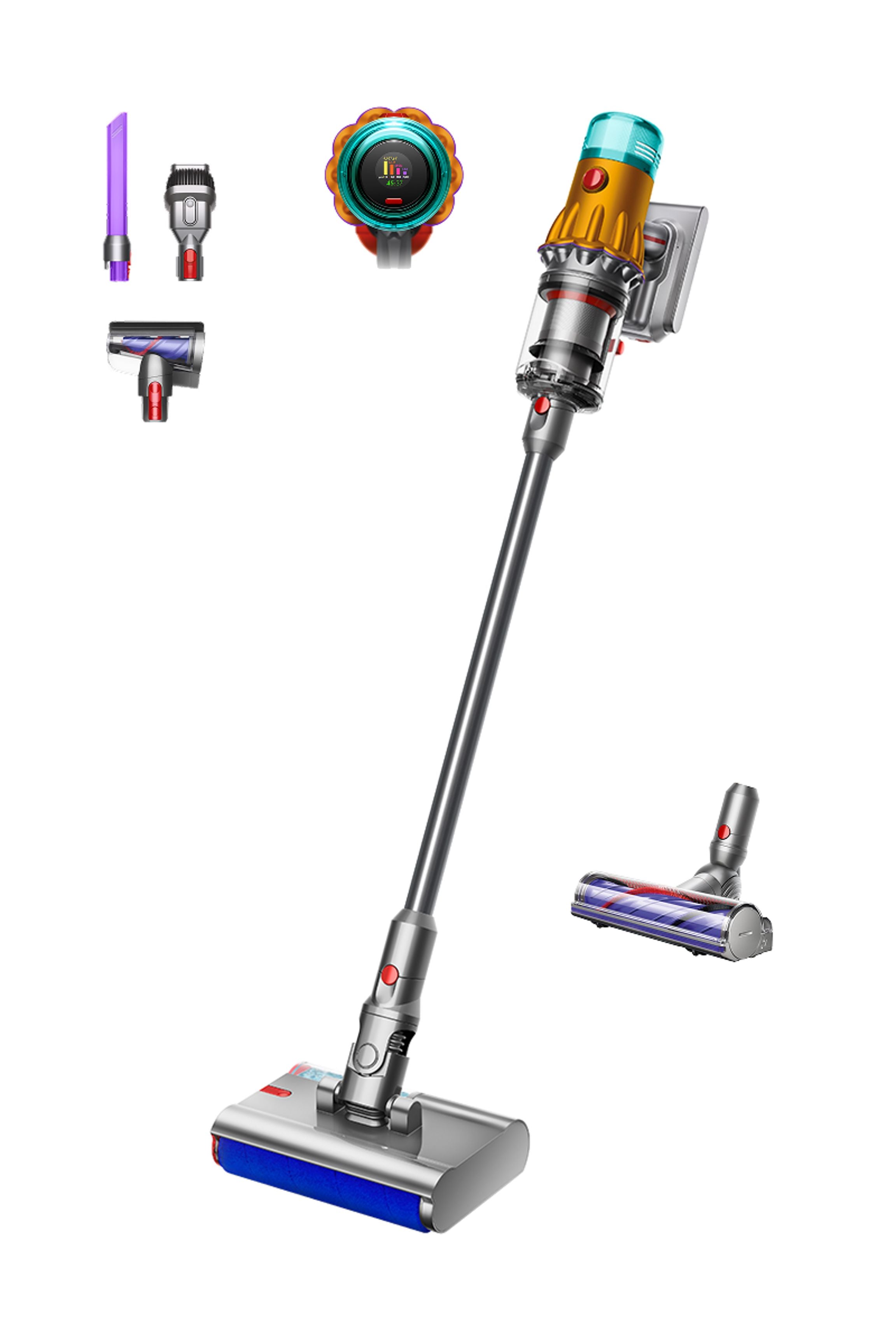 Aspiradora fregona Dyson V12 Detect Slim Submarine (Amarillo/Níquel)