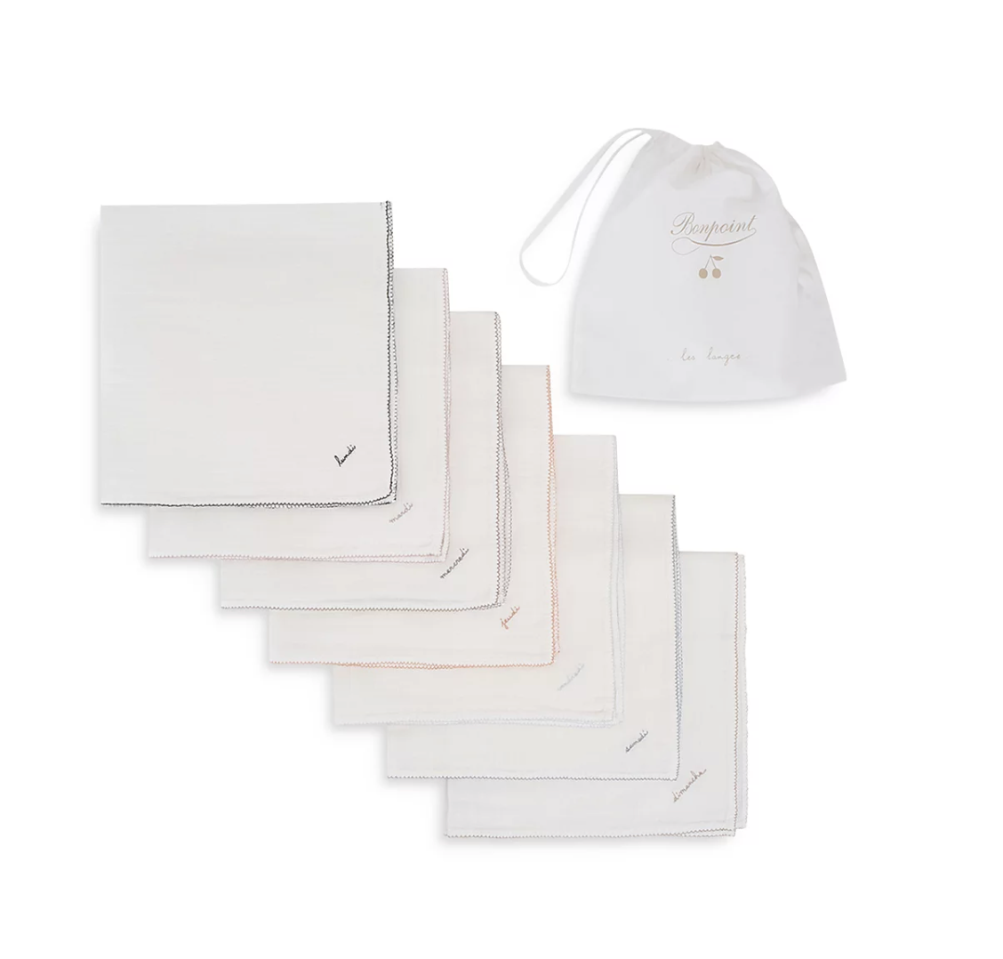 Bonpoint Unisex 7-Piece Days of the Week Security Blanket Set - Baby