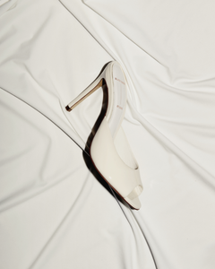 Alessia 100 Mule in Coconut Patent Leather