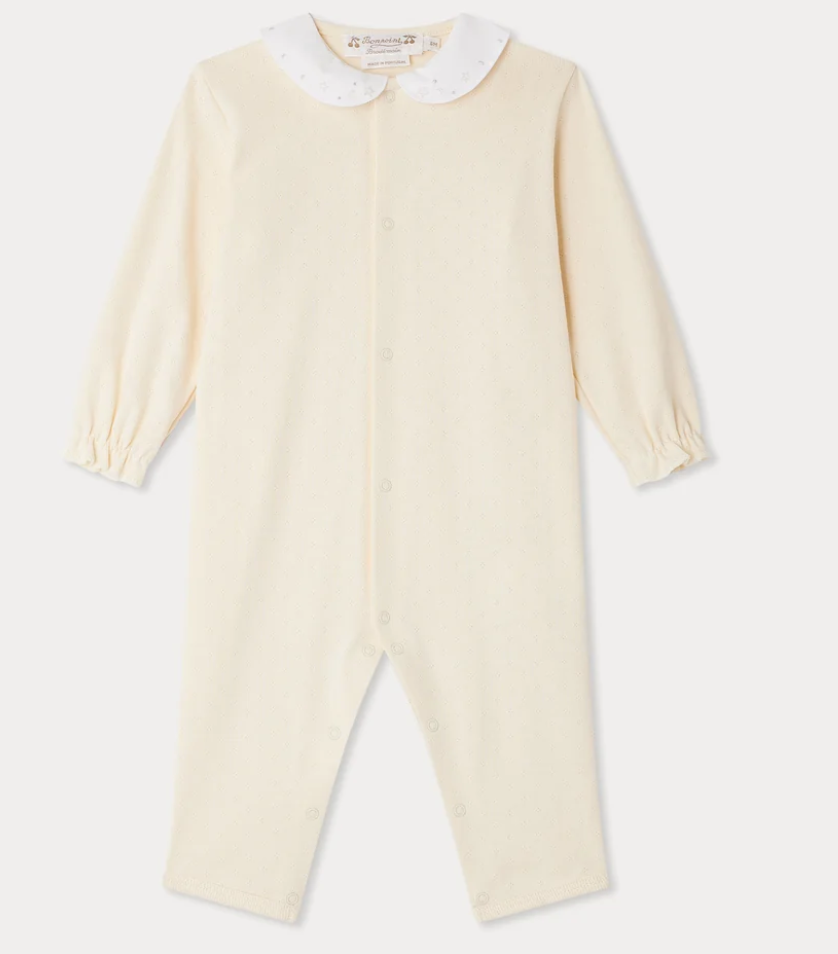 Cayla pajamas with star-embroidered collar 3M