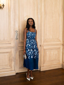 Clara Dress in Midnight Garden
