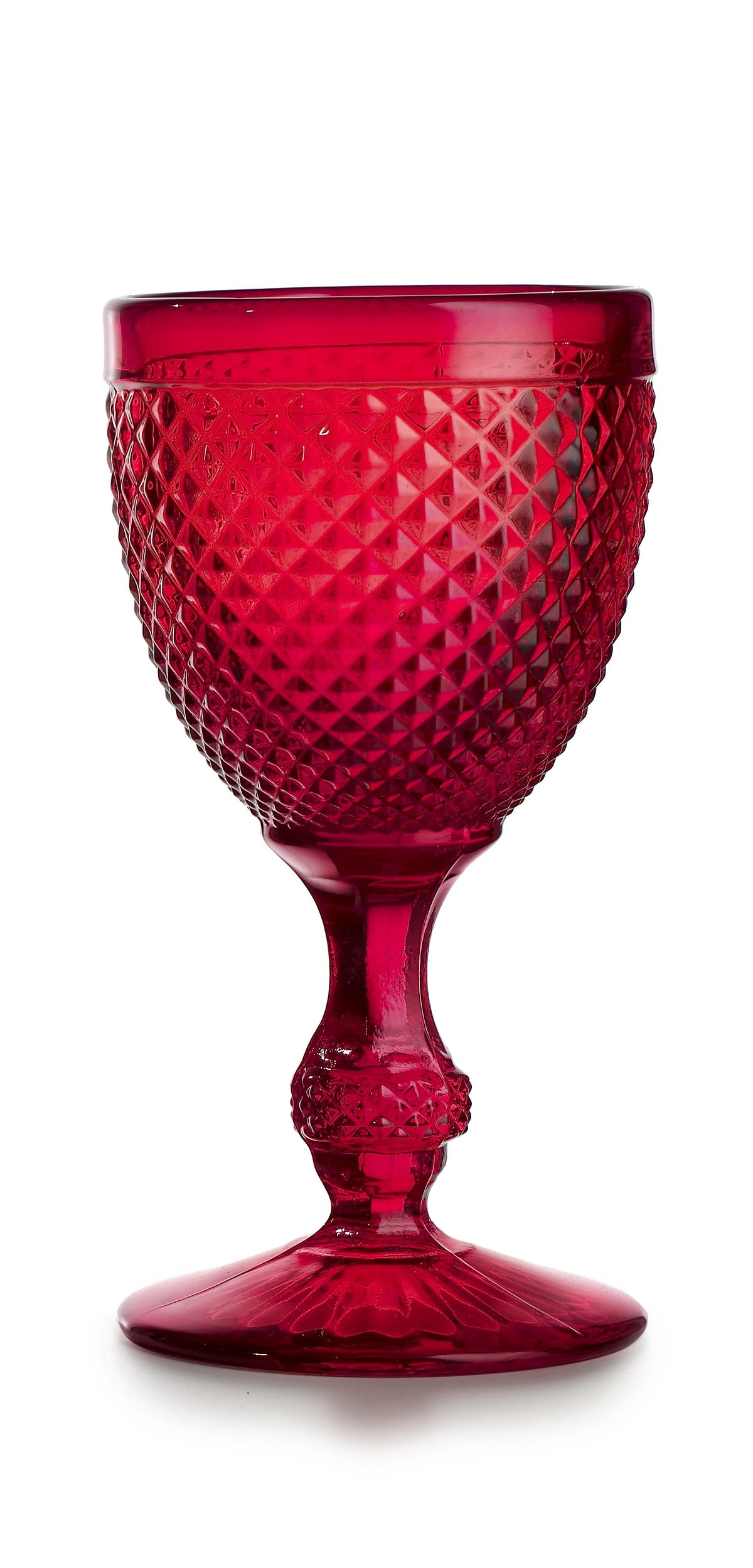 Bicos Water Goblets in Red, Set of 4