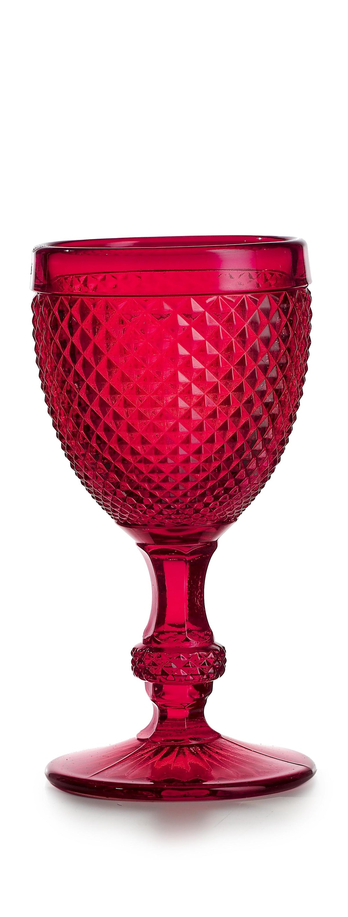 Bicos Red Wine Goblets in Red, Set of 4