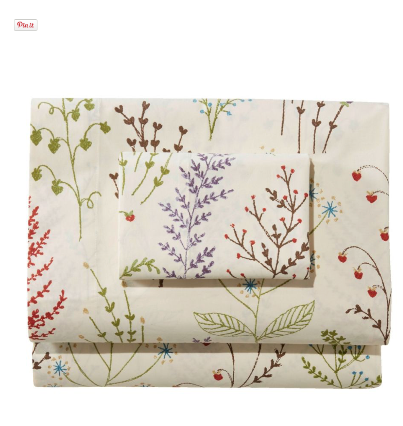 Botanical Floral Percale Sheet Collection