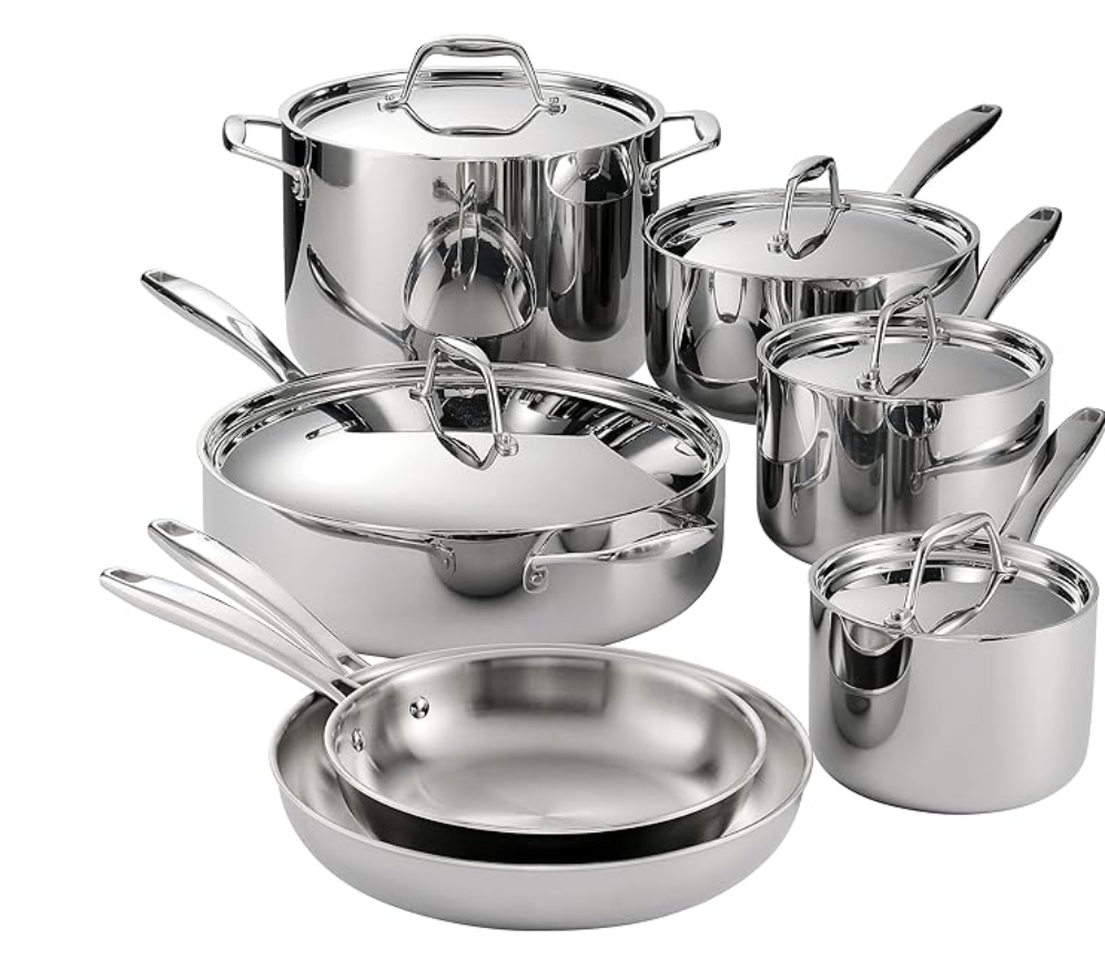 Tramontina Gourmet 12-Piece Tri-Ply Clad Cookware Set