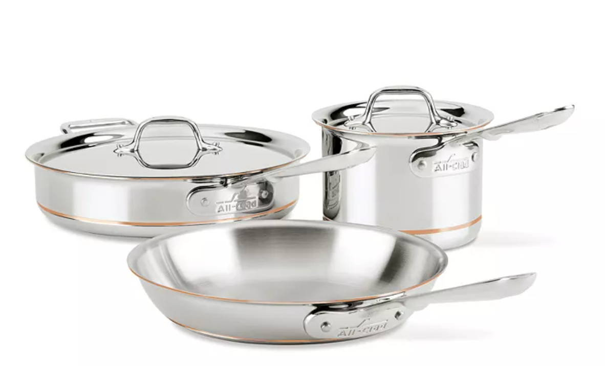 All-CladCopper Core 5 Ply Bonded 5 Piece Cookware Set