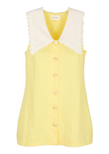 Valentina Mini Dress in Limoncello