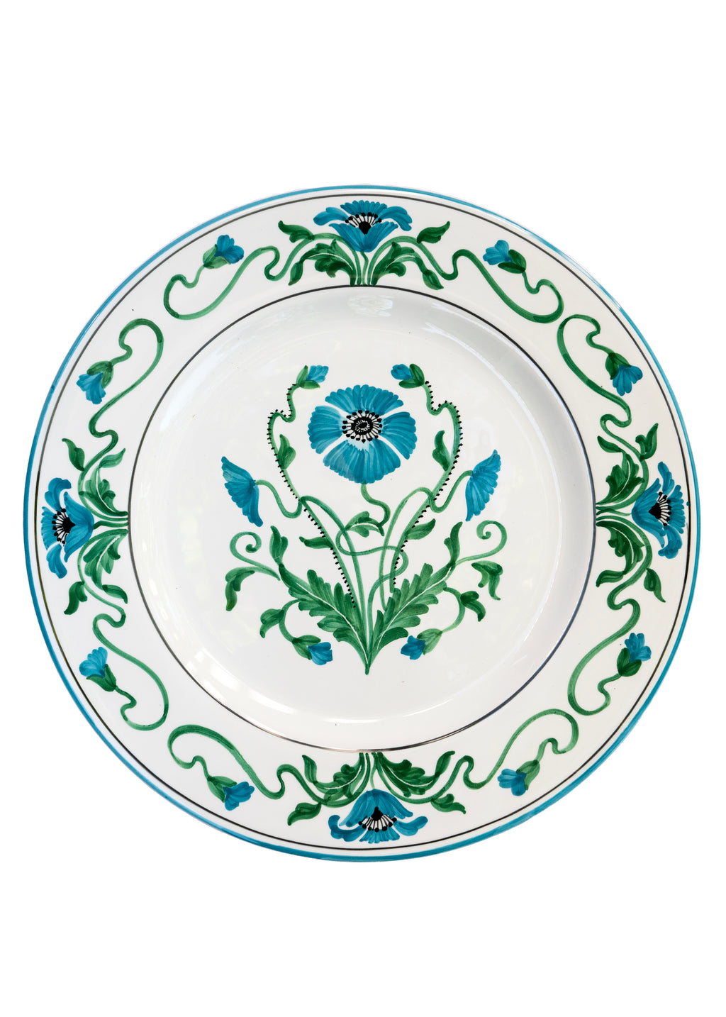 Papavero Dinner Plate in Light Blue