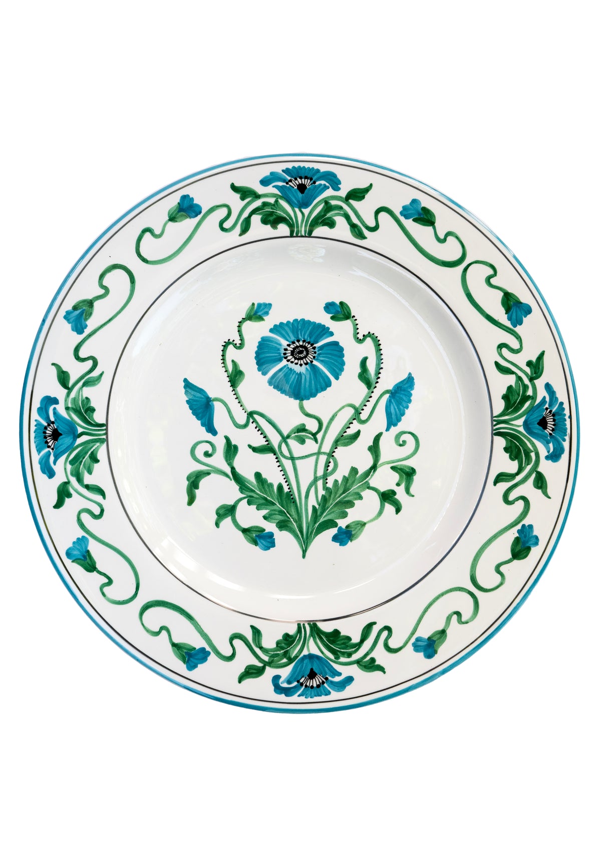 Papavero Dinner Plate in Light Blue