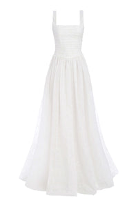 Hippolyta Ivory Floral A-Line Gown