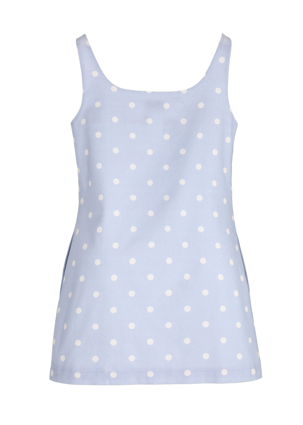 Cappie Mini Dress in Periwinkle Dot