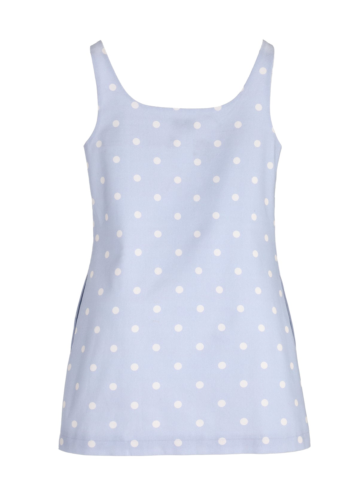 Cappie Mini Dress in Periwinkle Dot