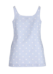 Cappie Mini Dress in Periwinkle Dot