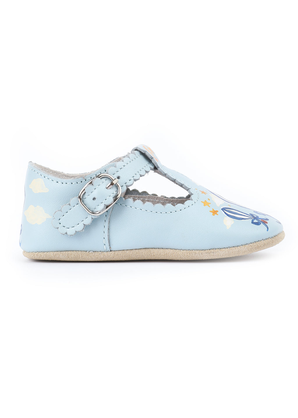 Hot Air Balloon Hand-Painted Baby Shoes