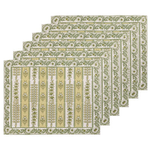 Provence Avignon Mats in Pistache, Set of 6