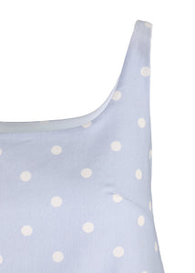 Cappie Mini Dress in Periwinkle Dot