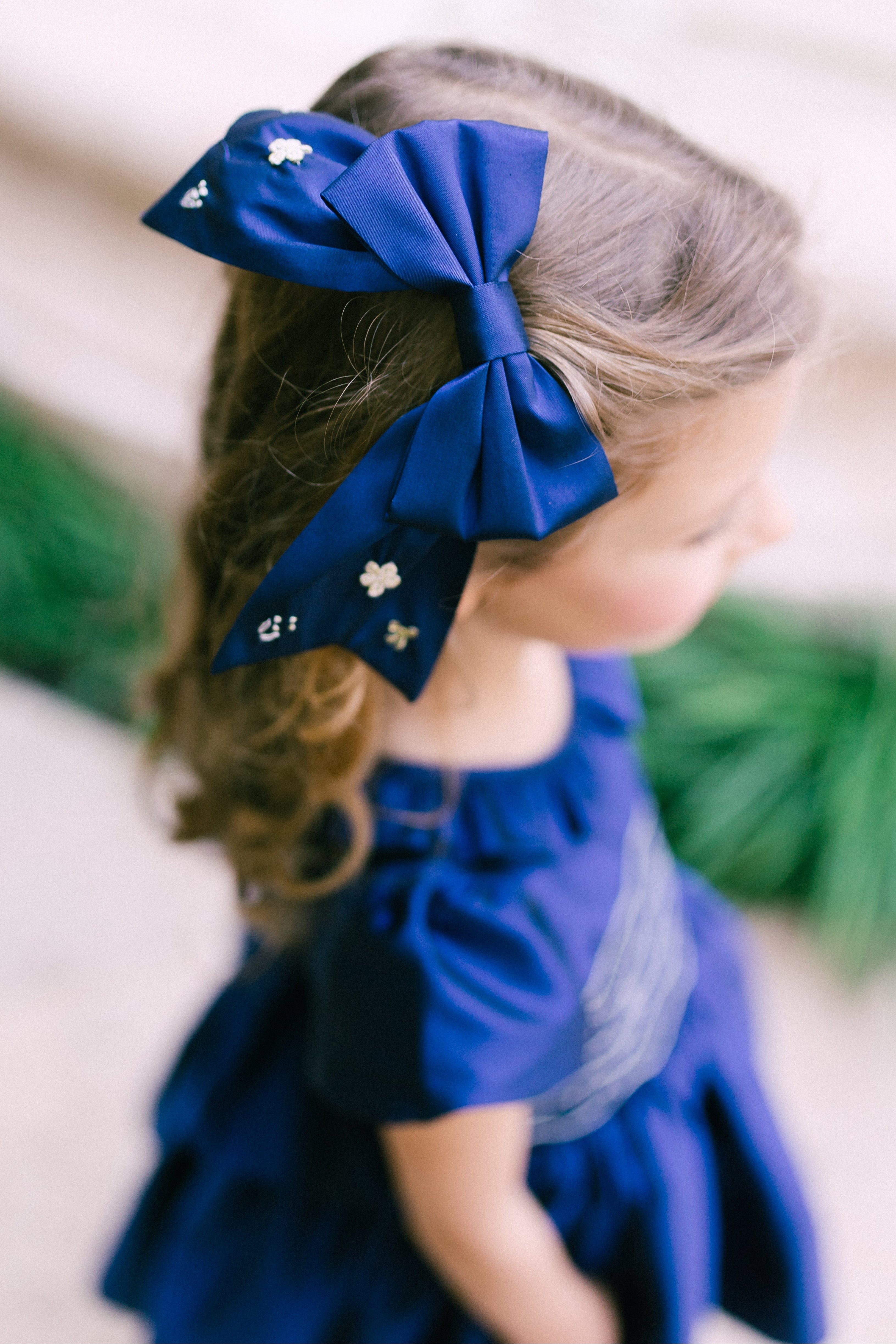 Aurelia Navy Hair Bow