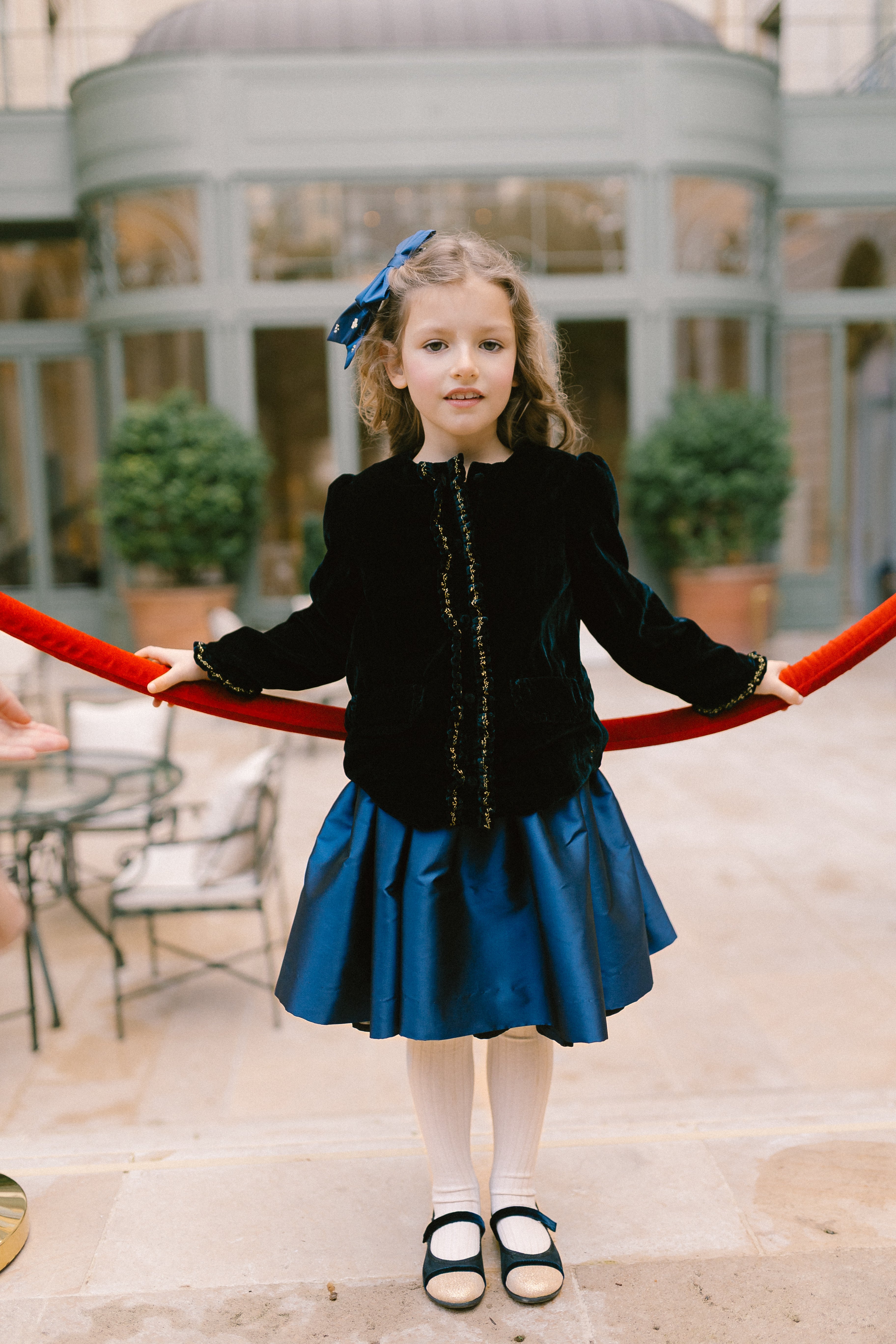 Vendôme Jacket in Navy Smocked