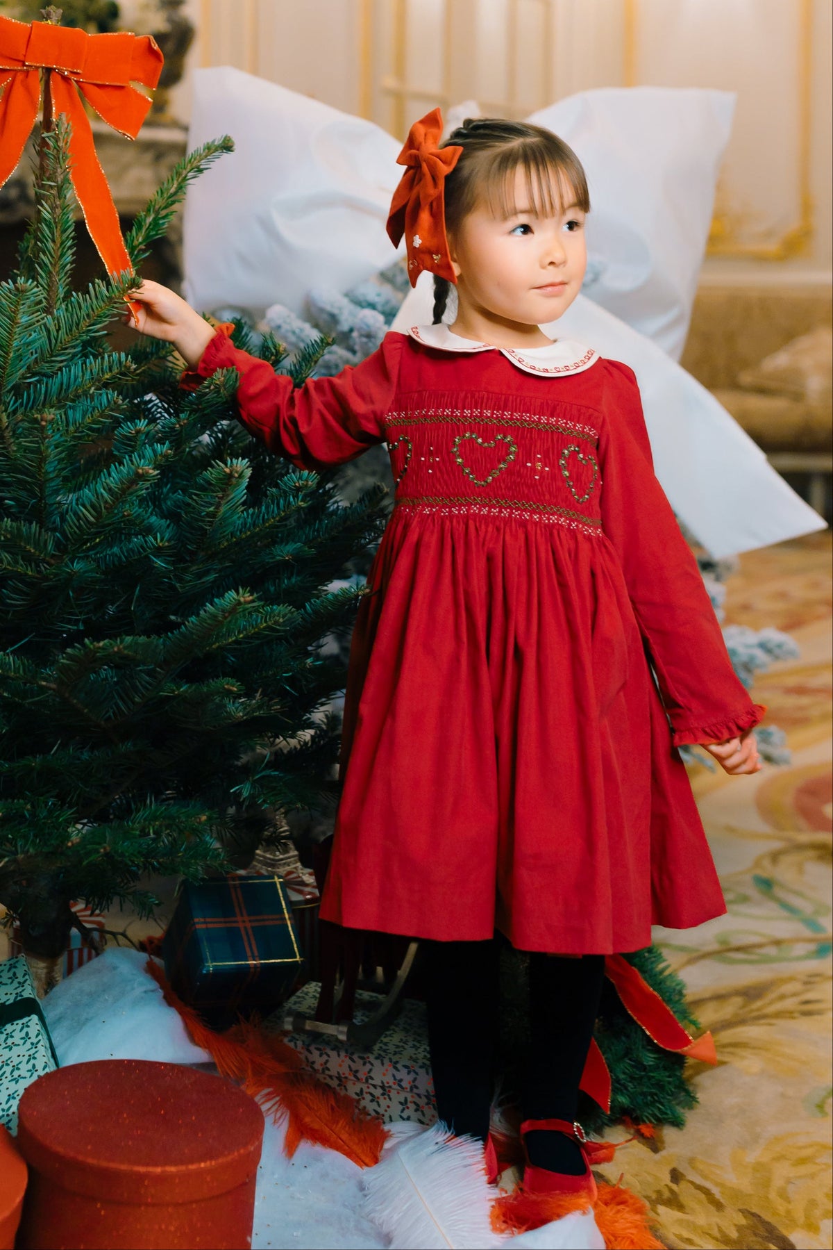 Sarah Ruby Smocked Dress
