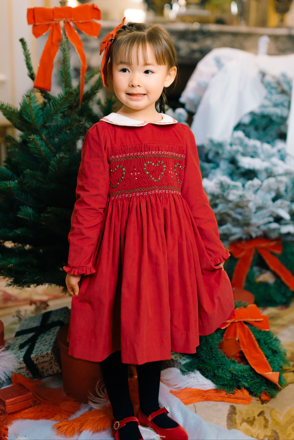 Sarah Ruby Smocked Dress
