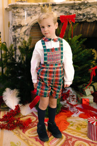 George Tartan Rouge Overalls Set