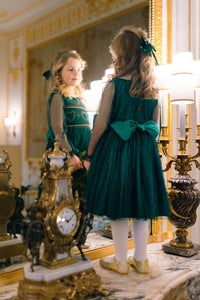Sarah Emerald Smocked Dress