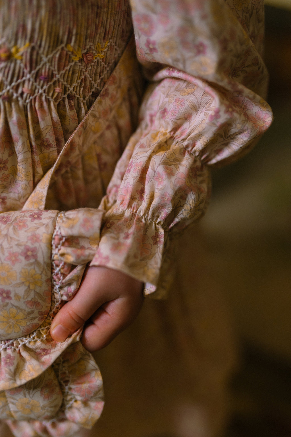 Marie Antoinette Floral Smocked Dress